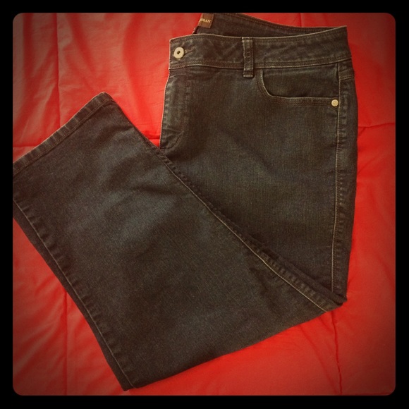Dana Buchman Pants - DANA BUCHMAN Capri Stretch Blue Jeans Sz 16